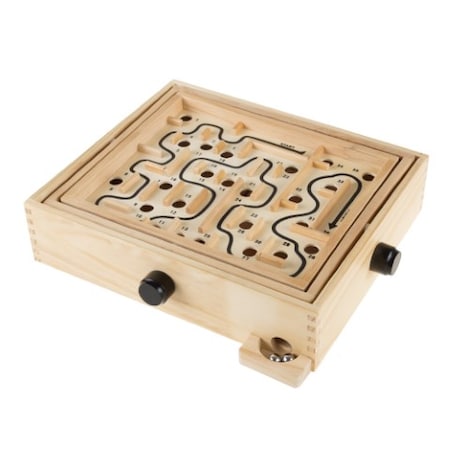 Toy Time Classic Wood Tabletop Labyrinth Maze Game 819664UXD